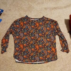 Colorful Patterned Long Sleeve Top